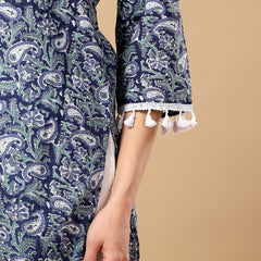 Pure Cotton Printed Kurta Pant Set | Soft Fabric | Elastic Bottom