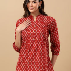 Pure Cotton Printed Top for Women | Soft, Breathable Daily Wear Blouse