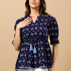Viscose Rayon Printed Top for Women | Soft, Breathable Daily Wear Blouse