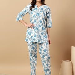 Pure Cotton Printed Kurta Pant Coord Set | Soft Fabric | Elastic Bottom