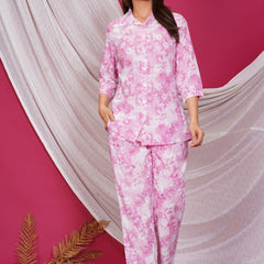 Pure Cotton Printed Kurta Pant Coord Set | Soft Fabric | Elastic Bottom