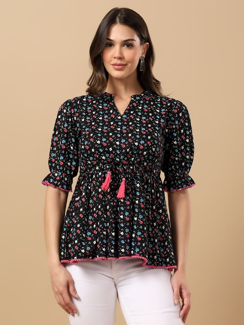 Viscose Rayon Printed Top for Women | Soft, Breathable Daily Wear Blouse