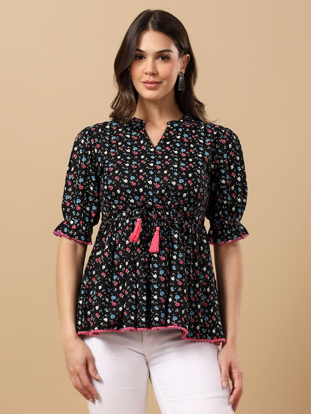 Viscose Rayon Printed Top for Women | Soft, Breathable Daily Wear Blouse