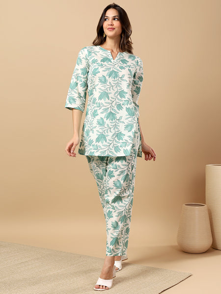 Pure Cotton Printed Kurta Pant Coord Set | Soft Fabric | Elastic Bottom