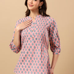 Pure Cotton Printed Top for Women | Soft, Breathable Daily Wear Blouse