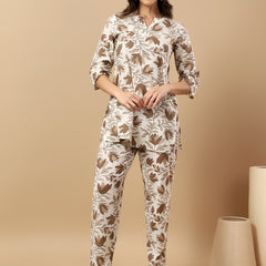 Pure Cotton Printed Kurta Pant Coord Set | Soft Fabric | Elastic Bottom