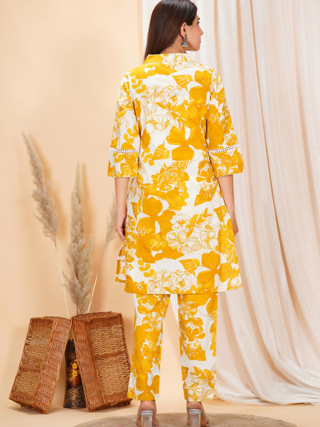 Pure Cotton Printed Kurta Pant Coord Set | Soft Fabric | Elastic Bottom