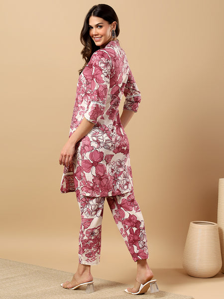 Pure Cotton Printed Kurta Pant Coord Set | Soft Fabric | Elastic Bottom