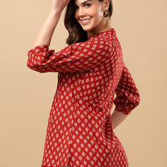 Pure Cotton Printed Top for Women | Soft, Breathable Daily Wear Blouse