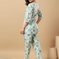 Pure Cotton Printed Kurta Pant Coord Set | Soft Fabric | Elastic Bottom