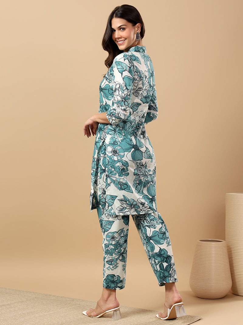 Pure Cotton Printed Kurta Pant Coord Set | Soft Fabric | Elastic Bottom
