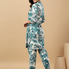 Pure Cotton Printed Kurta Pant Coord Set | Soft Fabric | Elastic Bottom