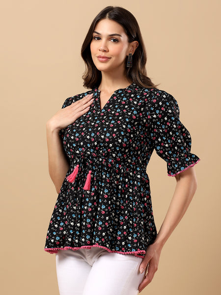 Viscose Rayon Printed Top for Women | Soft, Breathable Daily Wear Blouse