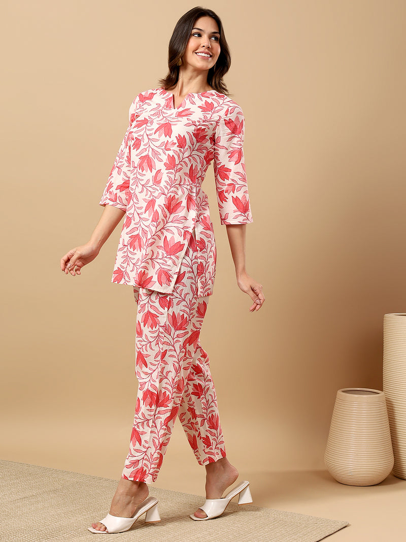 Pure Cotton Printed Kurta Pant Coord Set | Soft Fabric | Elastic Bottom