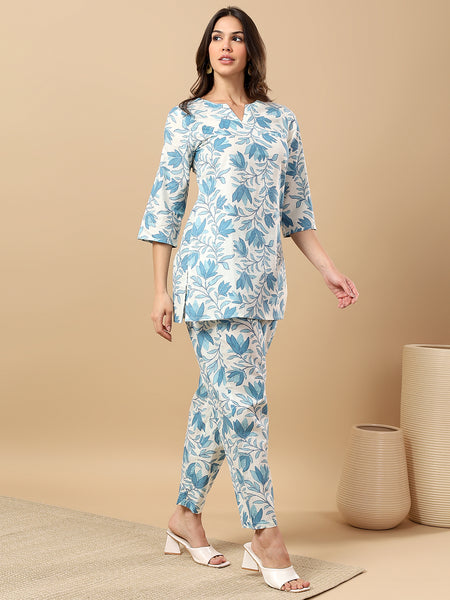 Pure Cotton Printed Kurta Pant Coord Set | Soft Fabric | Elastic Bottom