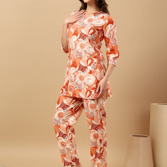 Pure Cotton Printed Kurta Pant Coord Set | Soft Fabric | Elastic Bottom