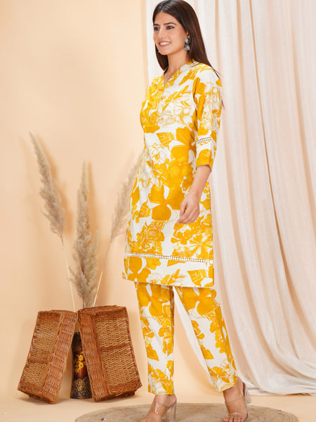 Pure Cotton Printed Kurta Pant Coord Set | Soft Fabric | Elastic Bottom