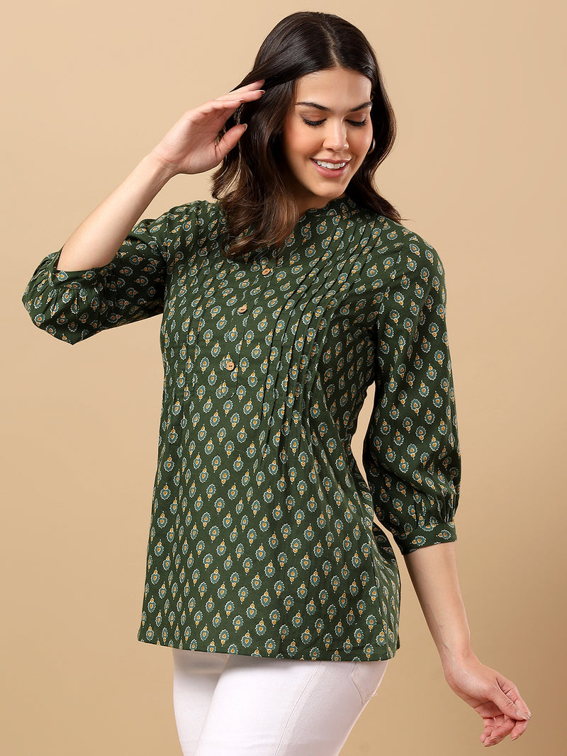 Pure Cotton Printed Top for Women | Soft, Breathable Daily Wear Blouse