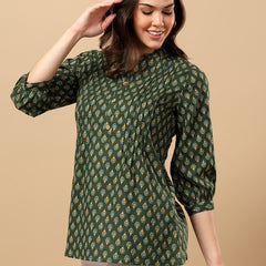 Pure Cotton Printed Top for Women | Soft, Breathable Daily Wear Blouse