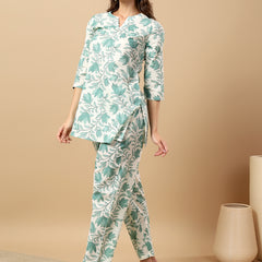 Pure Cotton Printed Kurta Pant Coord Set | Soft Fabric | Elastic Bottom