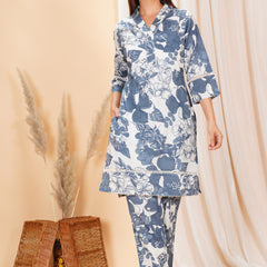 Pure Cotton Printed Kurta Pant Coord Set | Soft Fabric | Elastic Bottom