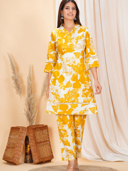 Pure Cotton Printed Kurta Pant Coord Set | Soft Fabric | Elastic Bottom