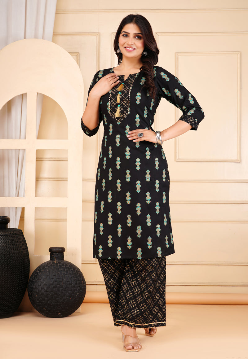Printed Kurta & Bottom Set