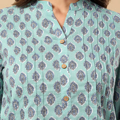 Pure Cotton Printed Top for Women | Soft, Breathable Daily Wear Blouse