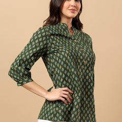 Pure Cotton Printed Top for Women | Soft, Breathable Daily Wear Blouse