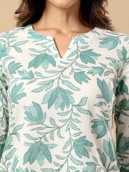 Pure Cotton Printed Kurta Pant Coord Set | Soft Fabric | Elastic Bottom