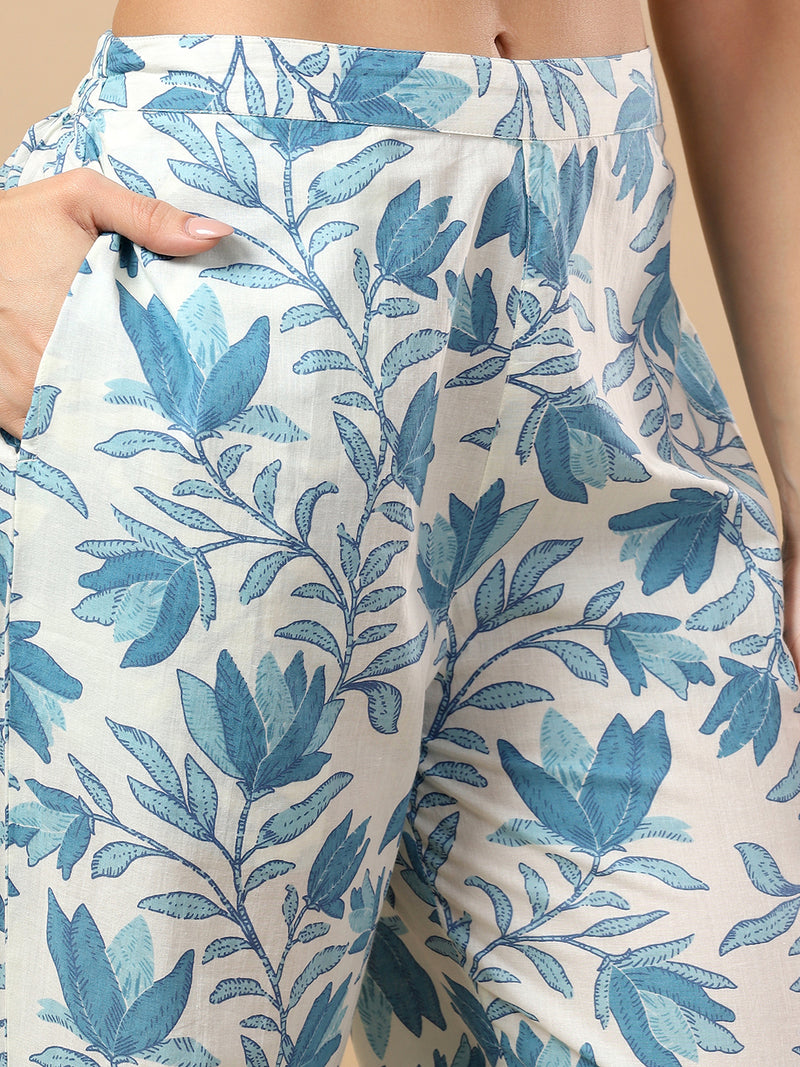 Pure Cotton Printed Kurta Pant Coord Set | Soft Fabric | Elastic Bottom