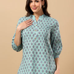 Pure Cotton Printed Top for Women | Soft, Breathable Daily Wear Blouse