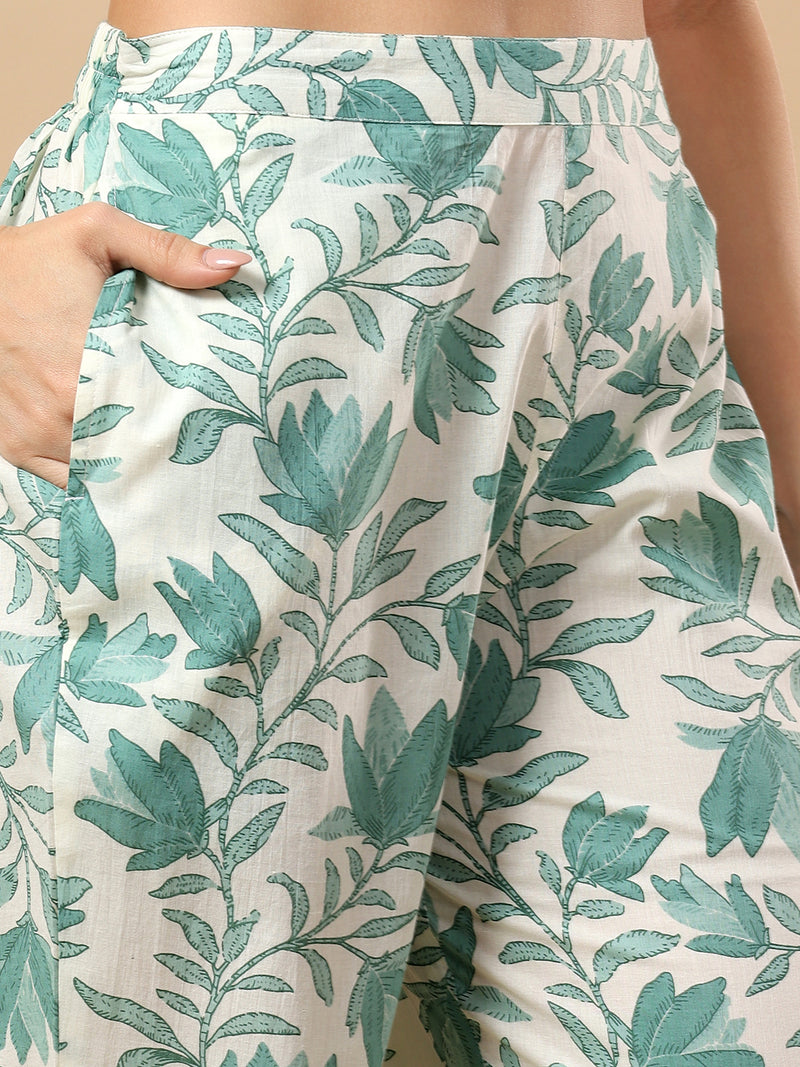 Pure Cotton Printed Kurta Pant Coord Set | Soft Fabric | Elastic Bottom
