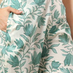 Pure Cotton Printed Kurta Pant Coord Set | Soft Fabric | Elastic Bottom