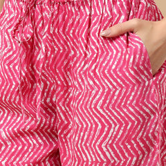 Pure Viscose Reyon Printed Kurta Pant Coord Set | Soft Fabric | Elastic Bottom