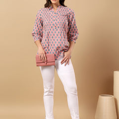 Pure Cotton Printed Top for Women | Soft, Breathable Daily Wear Blouse