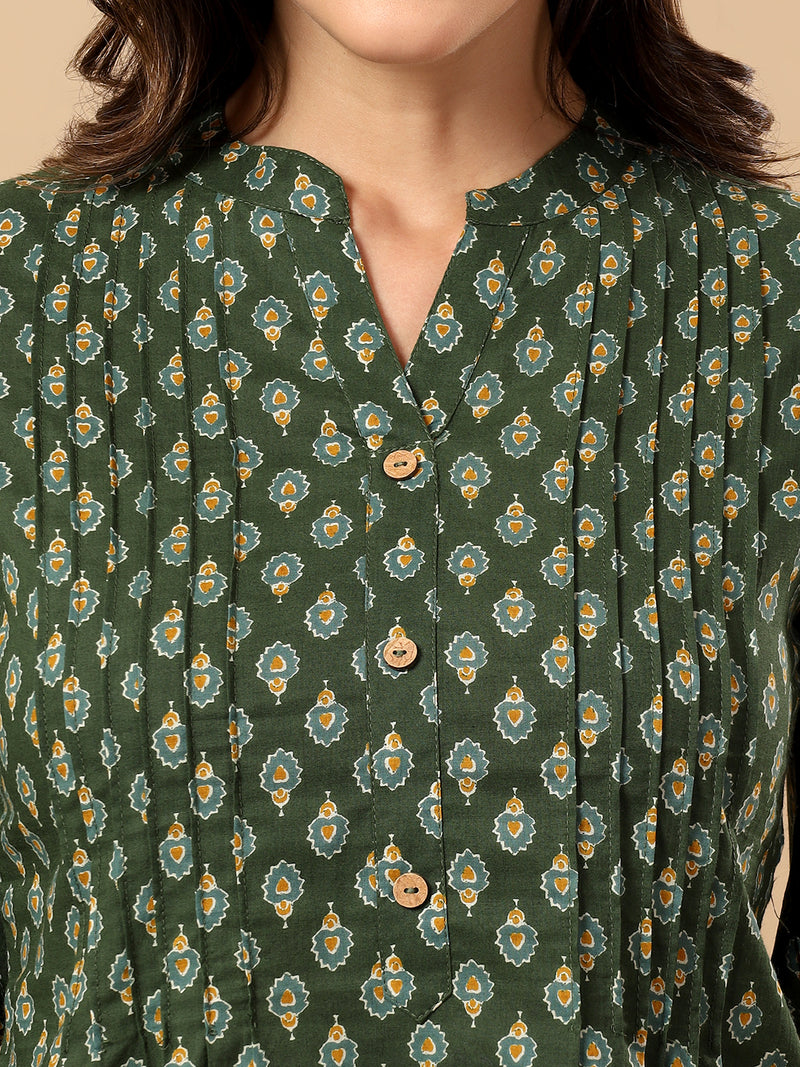 Pure Cotton Printed Top for Women | Soft, Breathable Daily Wear Blouse
