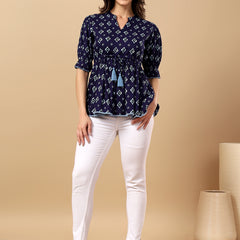 Viscose Rayon Printed Top for Women | Soft, Breathable Daily Wear Blouse
