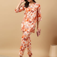Pure Cotton Printed Kurta Pant Coord Set | Soft Fabric | Elastic Bottom