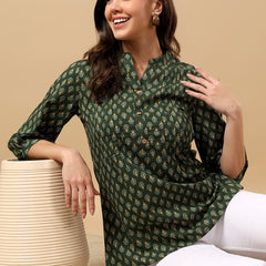 Pure Cotton Printed Top for Women | Soft, Breathable Daily Wear Blouse