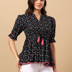 Viscose Rayon Printed Top for Women | Soft, Breathable Daily Wear Blouse