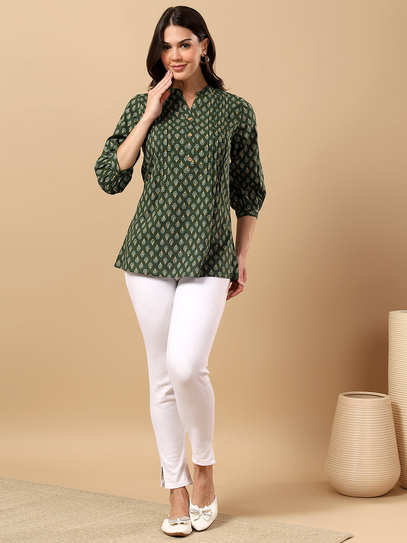 Pure Cotton Printed Top for Women | Soft, Breathable Daily Wear Blouse