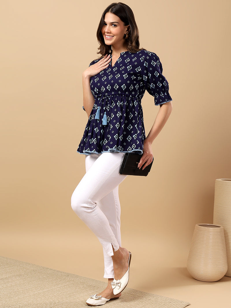 Viscose Rayon Printed Top for Women | Soft, Breathable Daily Wear Blouse