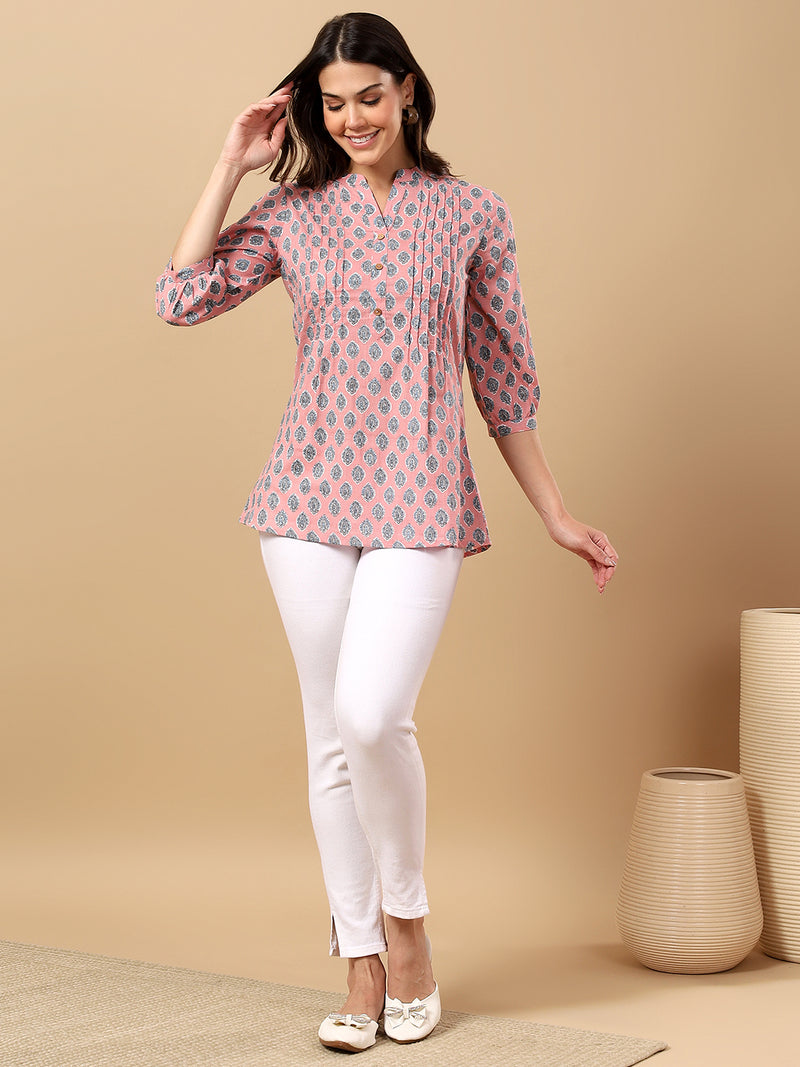Pure Cotton Printed Top for Women | Soft, Breathable Daily Wear Blouse