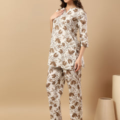 Pure Cotton Printed Kurta Pant Coord Set | Soft Fabric | Elastic Bottom