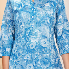 Pure Cotton Printed Kurta Pant Coord Set | Soft Fabric | Elastic Bottom